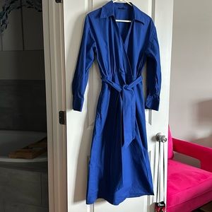 Massimo Dutti royal blue shirt dress. Worn once!